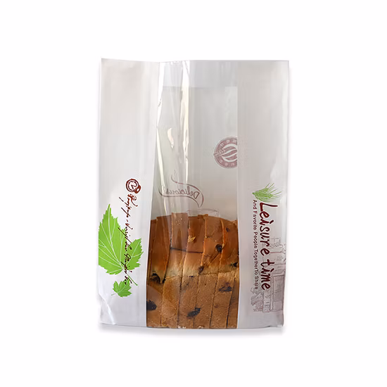 Smaltimento personalizzato all'ingrosso, carta kraft naturale, dolciumi, prodotti per finestre antigrasso, sacchetti per pane caramellato